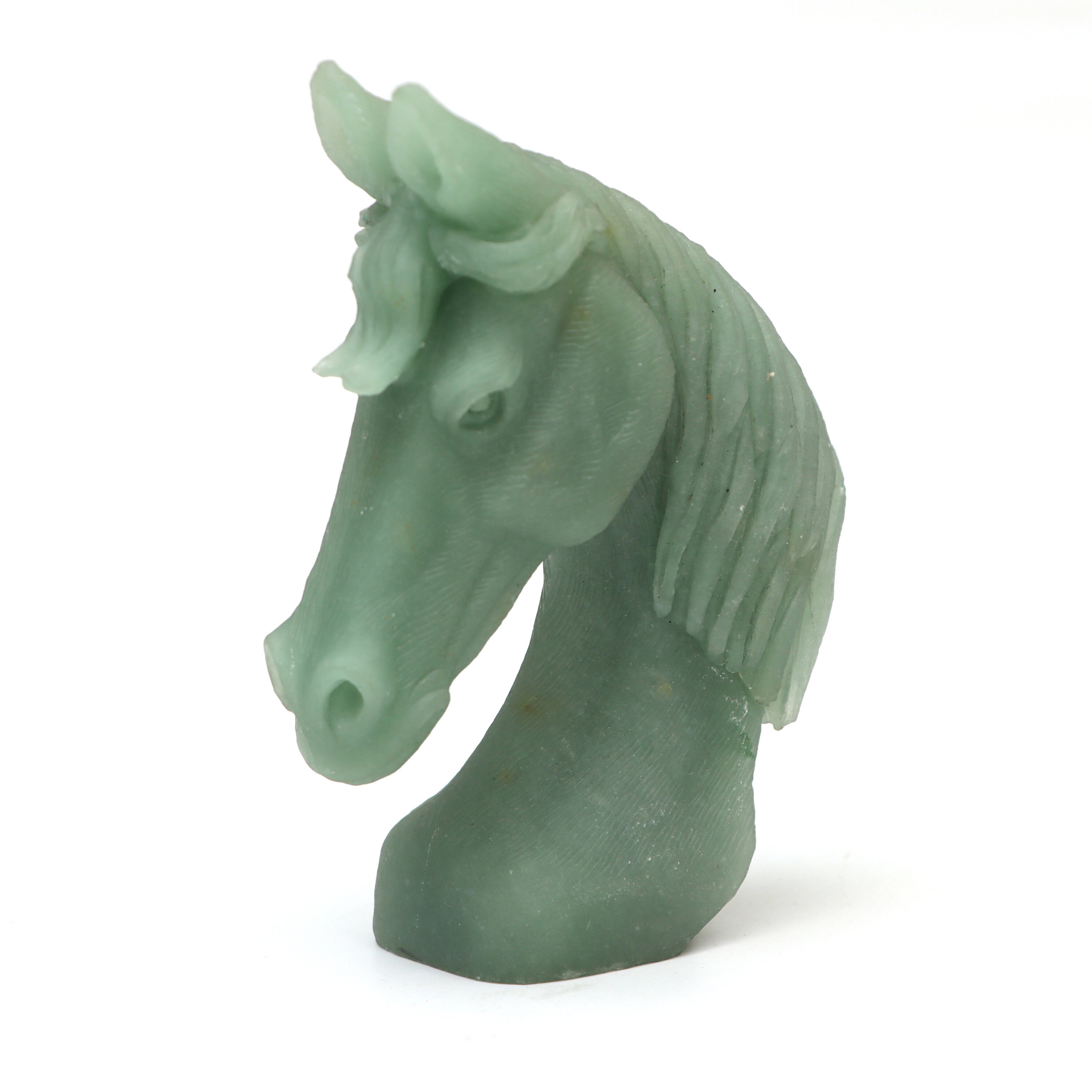 Green Aventurine Horse Carving Loose Gemstone, 79x105 Mm , Green Aventurine Jewelry Making , 1 Piece