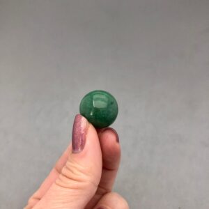 Green Aventurine Mini Sphere (3/4" Diameter) For Crystal Grids, Abundance, Prosperity, New Opportunity, Wish Jars, Spell Jars, Crystal Witch
