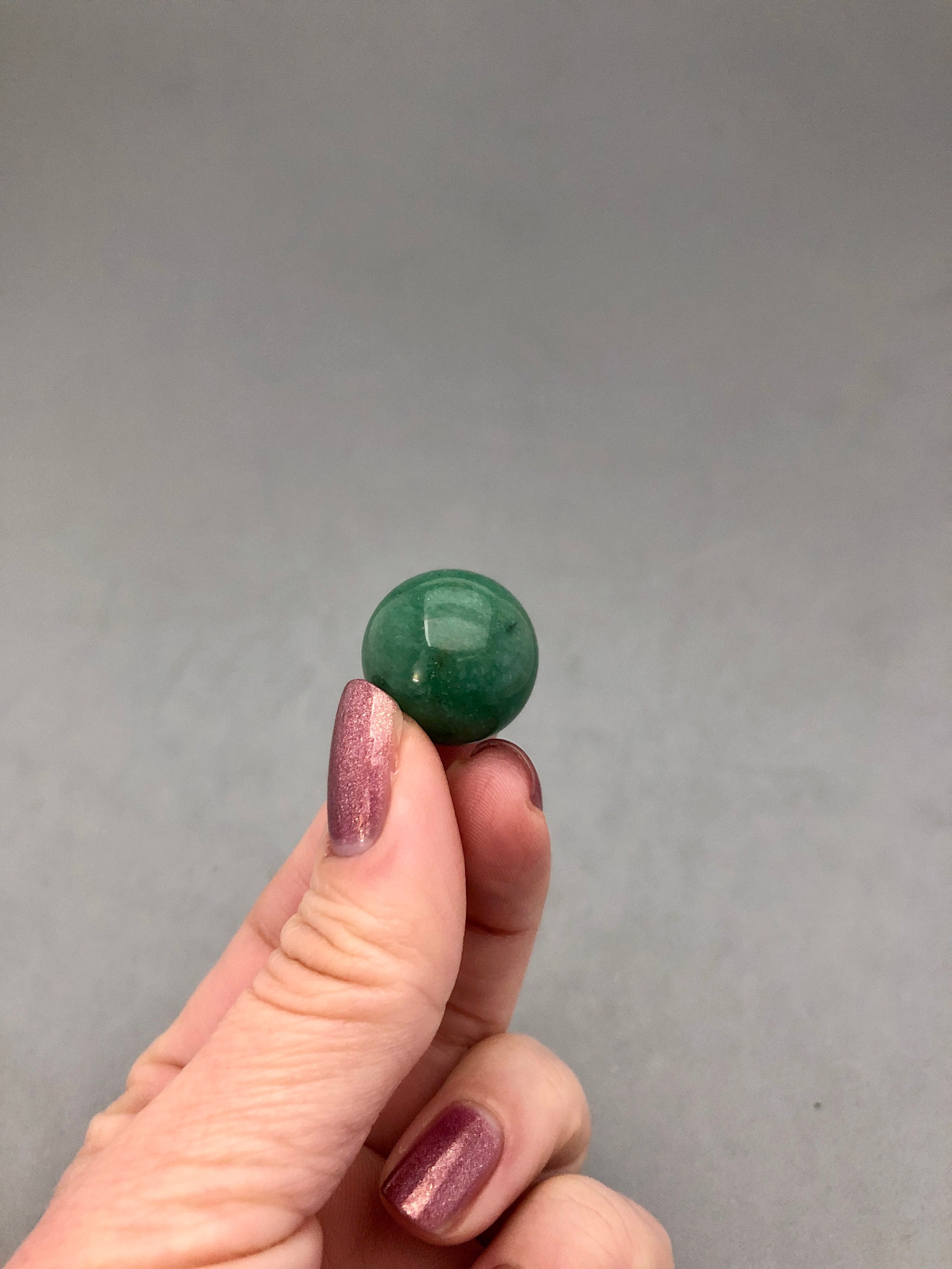 Green Aventurine Mini Sphere (3/4" Diameter) For Crystal Grids, Abundance, Prosperity, New Opportunity, Wish Jars, Spell Jars, Crystal Witch