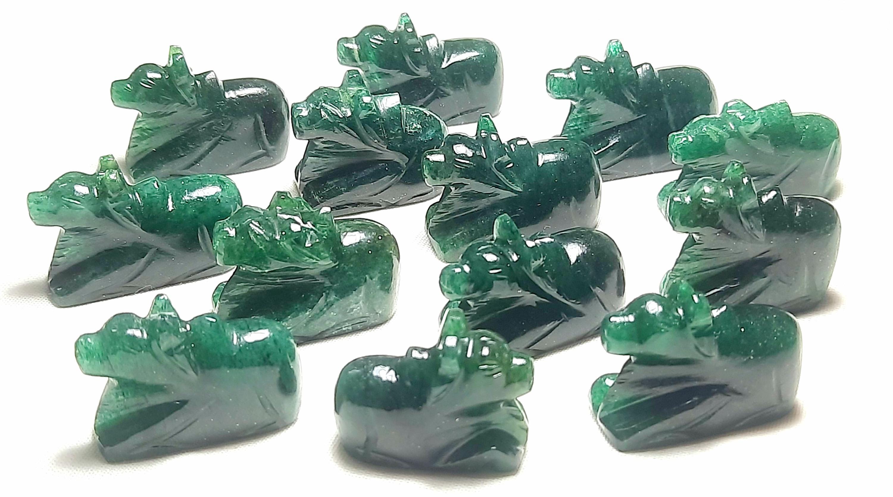 Green Aventurine Nandi Shivlingam,shiv Puja,ritual Object,religious Gift,load Shiva Nandi,holy Cow Statue Meditation,worship,nandi Gemstone