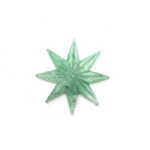 Green Aventurine Star Carving Loose Gemstone, 28x28mm, Green Aventurine Jewelry Handmade Gift For Women, Price Per Piece