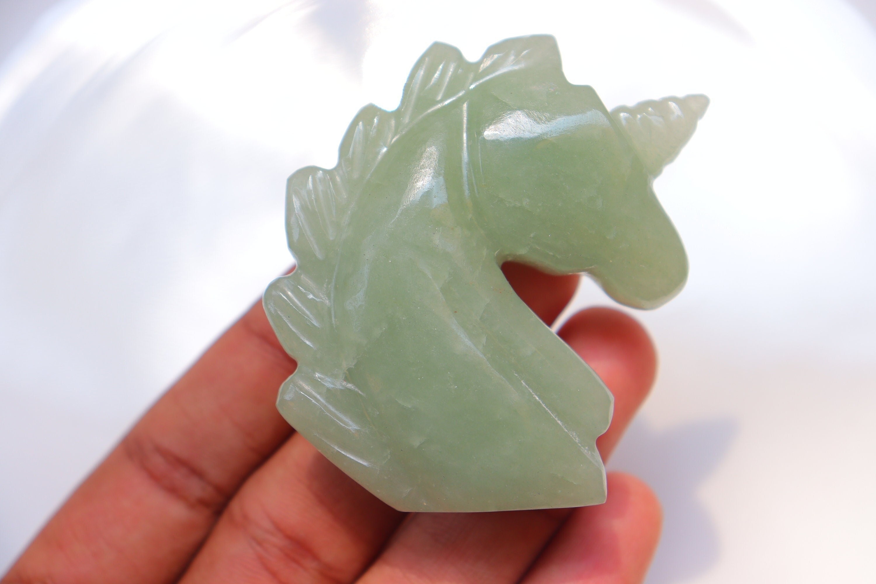Green Aventurine Unicorns, Aventurine Hand Carved Unicorn, Green Aventurine Unicorn Carving, Chakra Crystals, Chakra Carving, Free Standing
