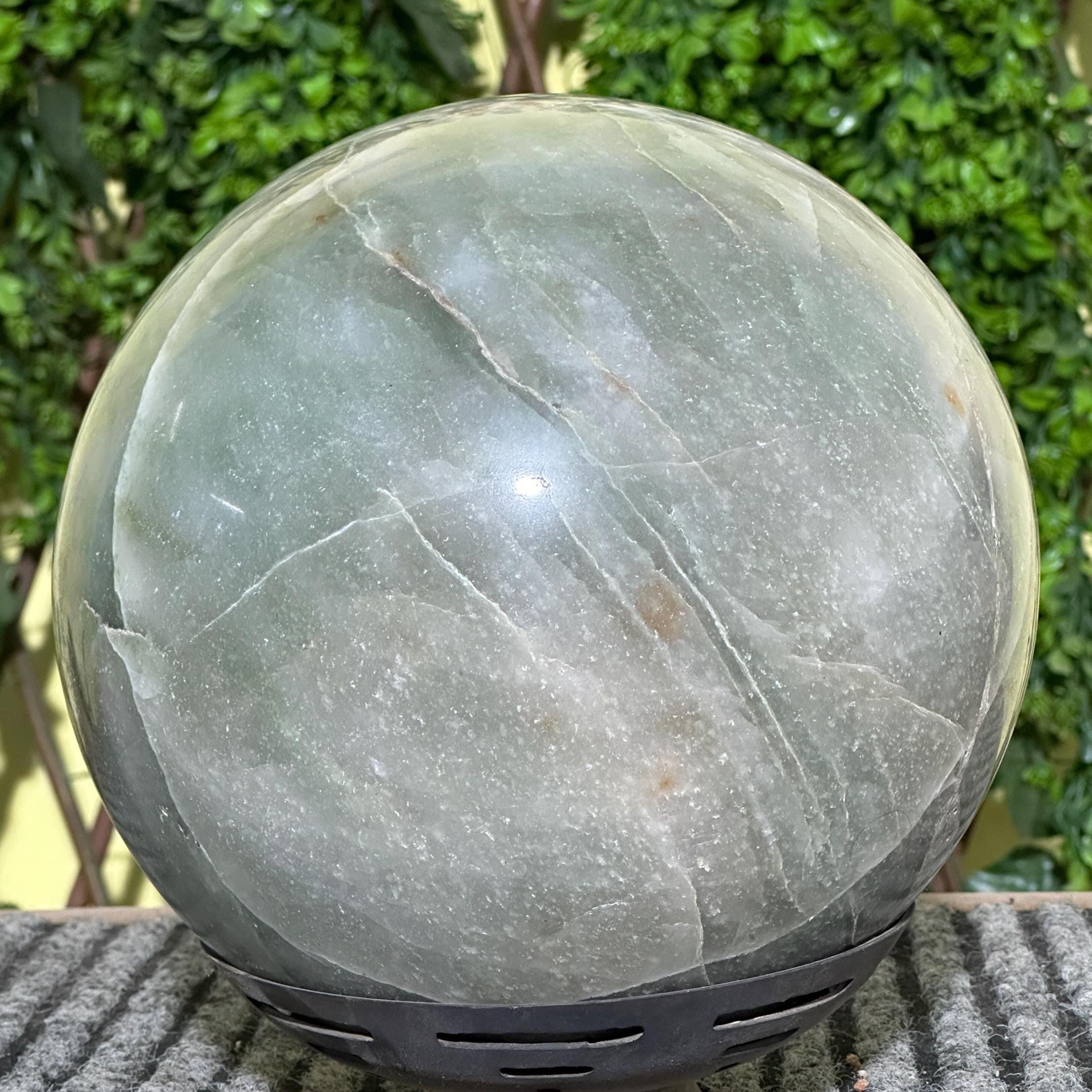 Huge 200mm Green Aventurine Sphere: Reiki Charged Natural Crystal Healing Stone,