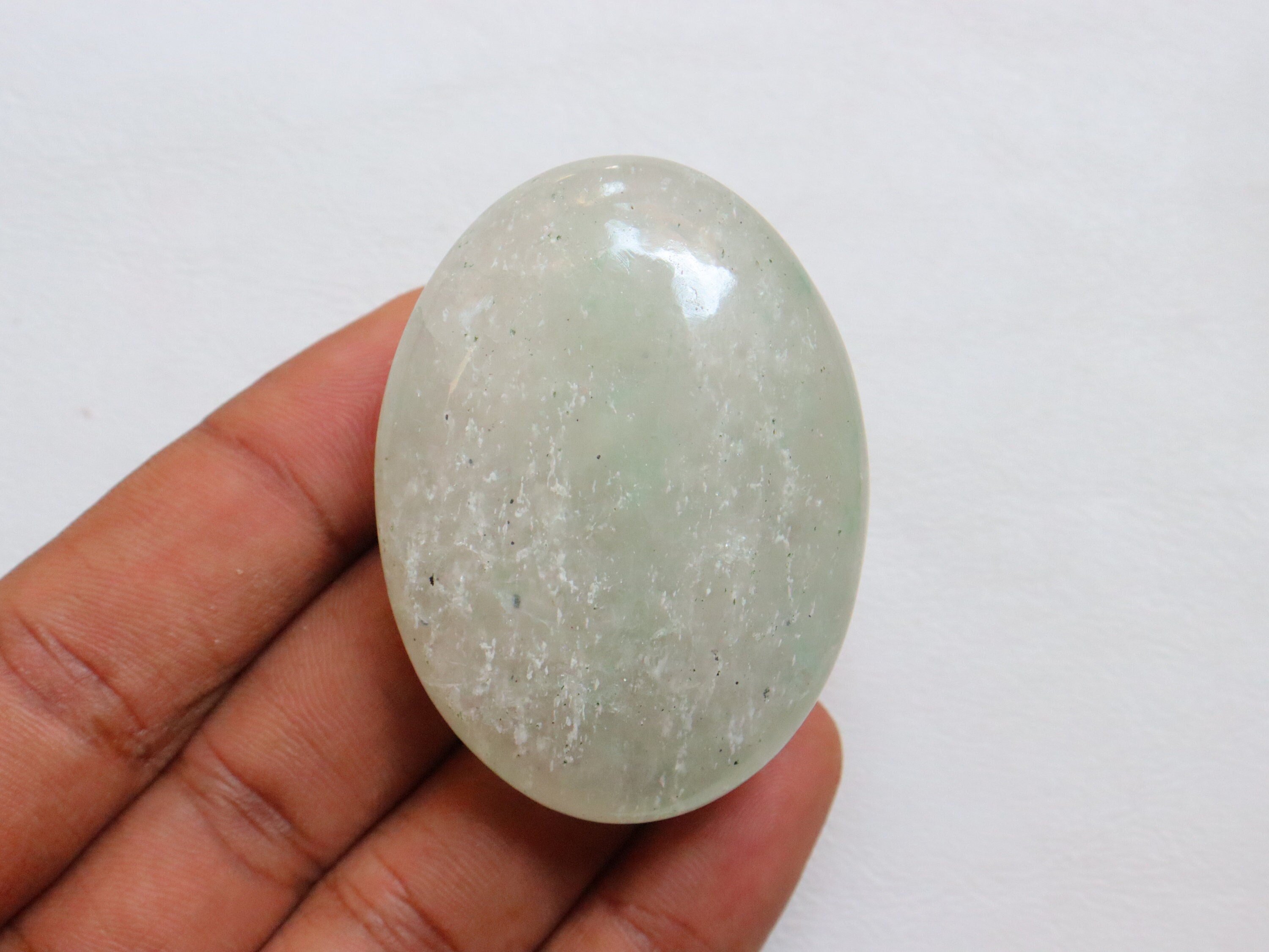 Light Green Aventurine Palmstone, Natural Green Aventurine Stone, Green Aventurine Crystal, Prosperity Stone, Protection Stone Heart Chakra
