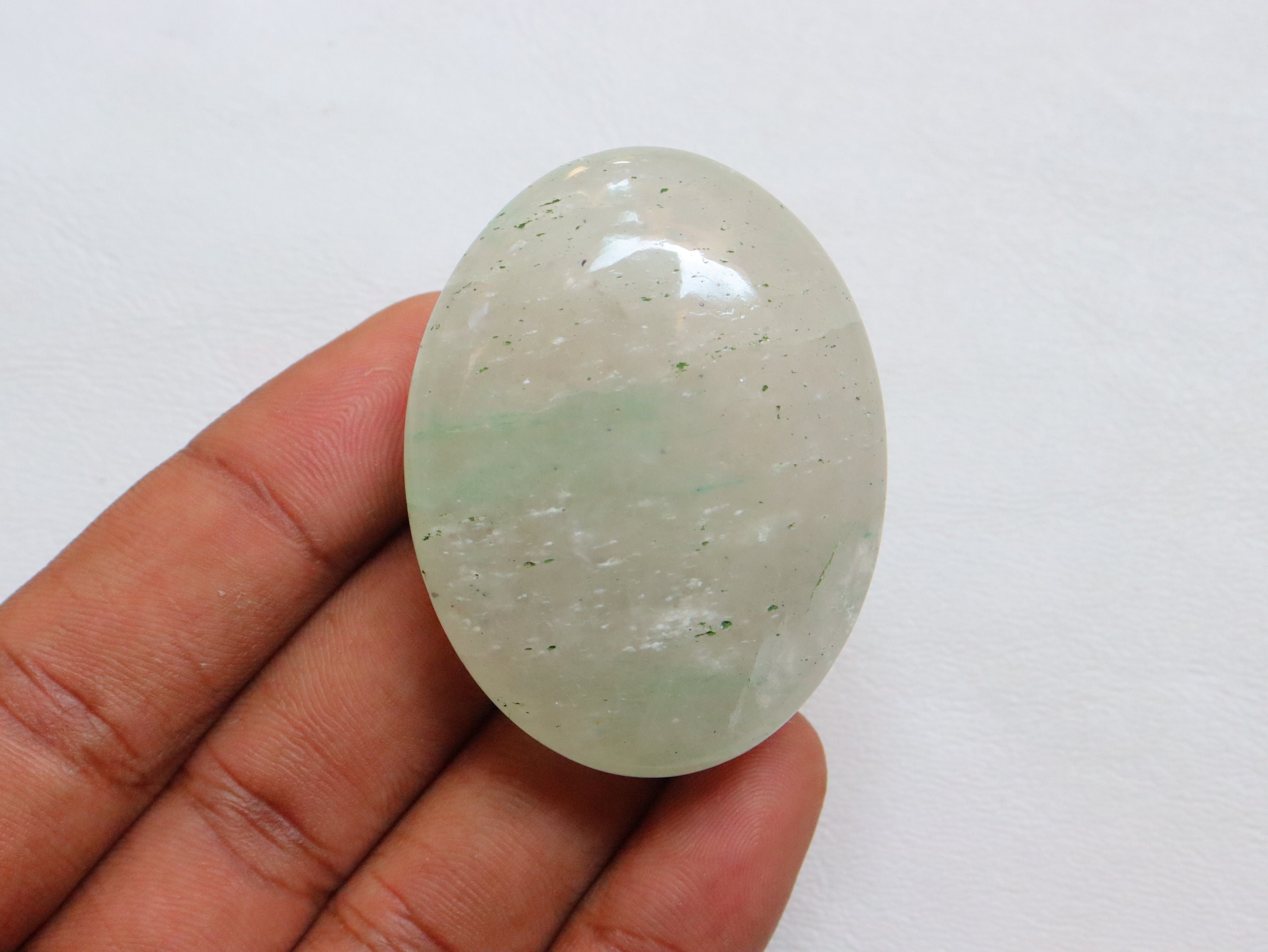 Light Green Aventurine Palmstone, Natural Green Aventurine Stone, Green Aventurine Crystal, Prosperity Stone, Protection Stone Heart Chakra