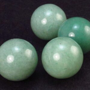 Lot Of 4 Natural Green Aventurine Spheres From India - 45.4 Grams