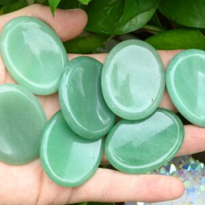 Natural Green Aventurine Worry Stone,healing Worry Stone,chakra Worry Stone,size 35x45mm