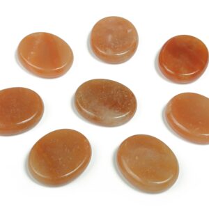 Orange Aventurine Flat Disk - Slab Natural Stone – Flat Stone - Worry Stone - Healing Crystals – 30x25x7 - Fl1051
