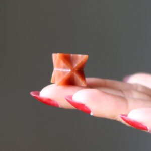 Red Aventurine Merkaba Energy Spin Stone