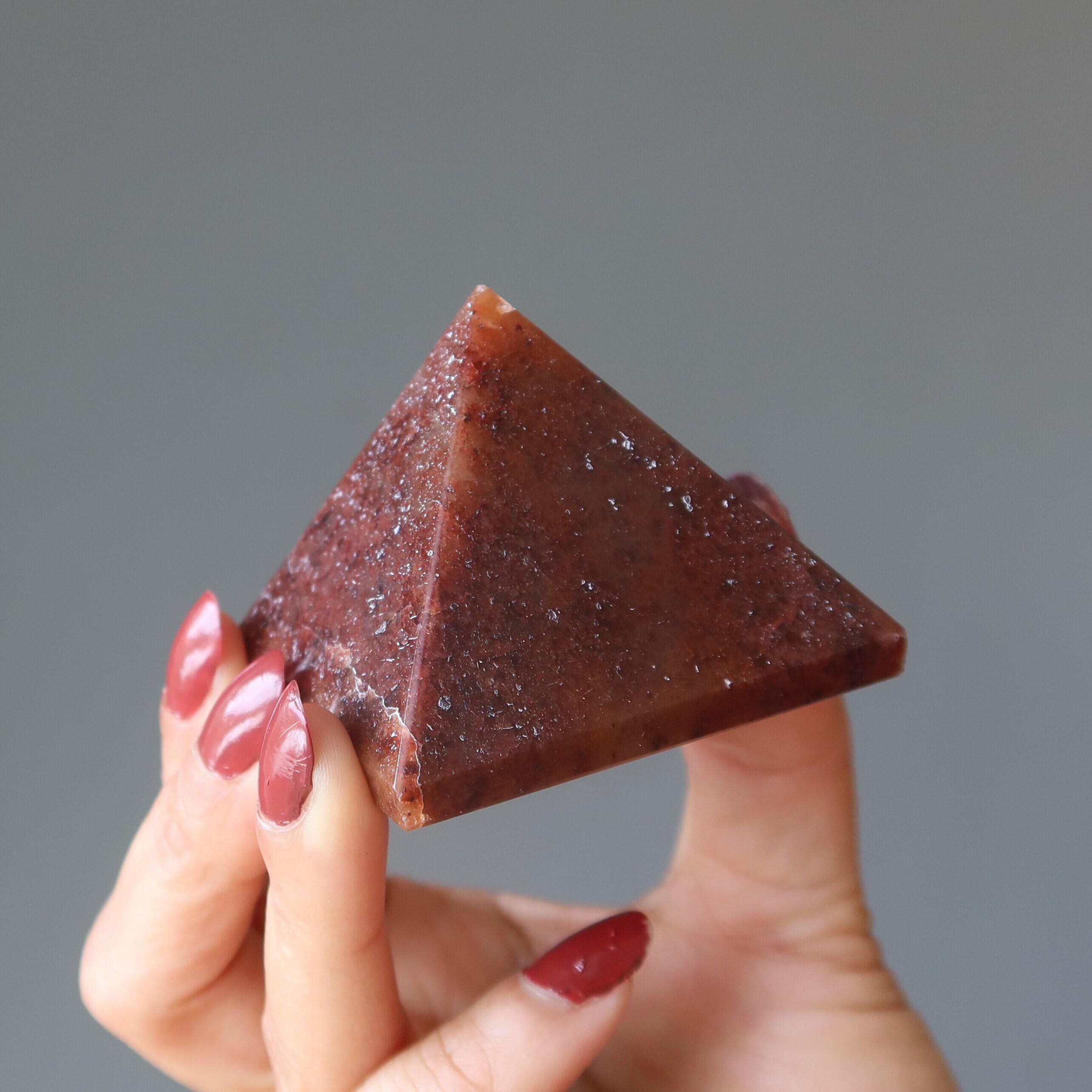 Red Aventurine Pyramid Nature Tundra Crystal