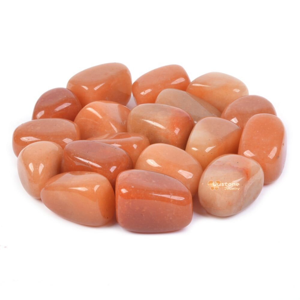 1/2lb Orange Aventurine Tumbled Stone Specimen Collection Pocket Worry Healing Crystal Reiki