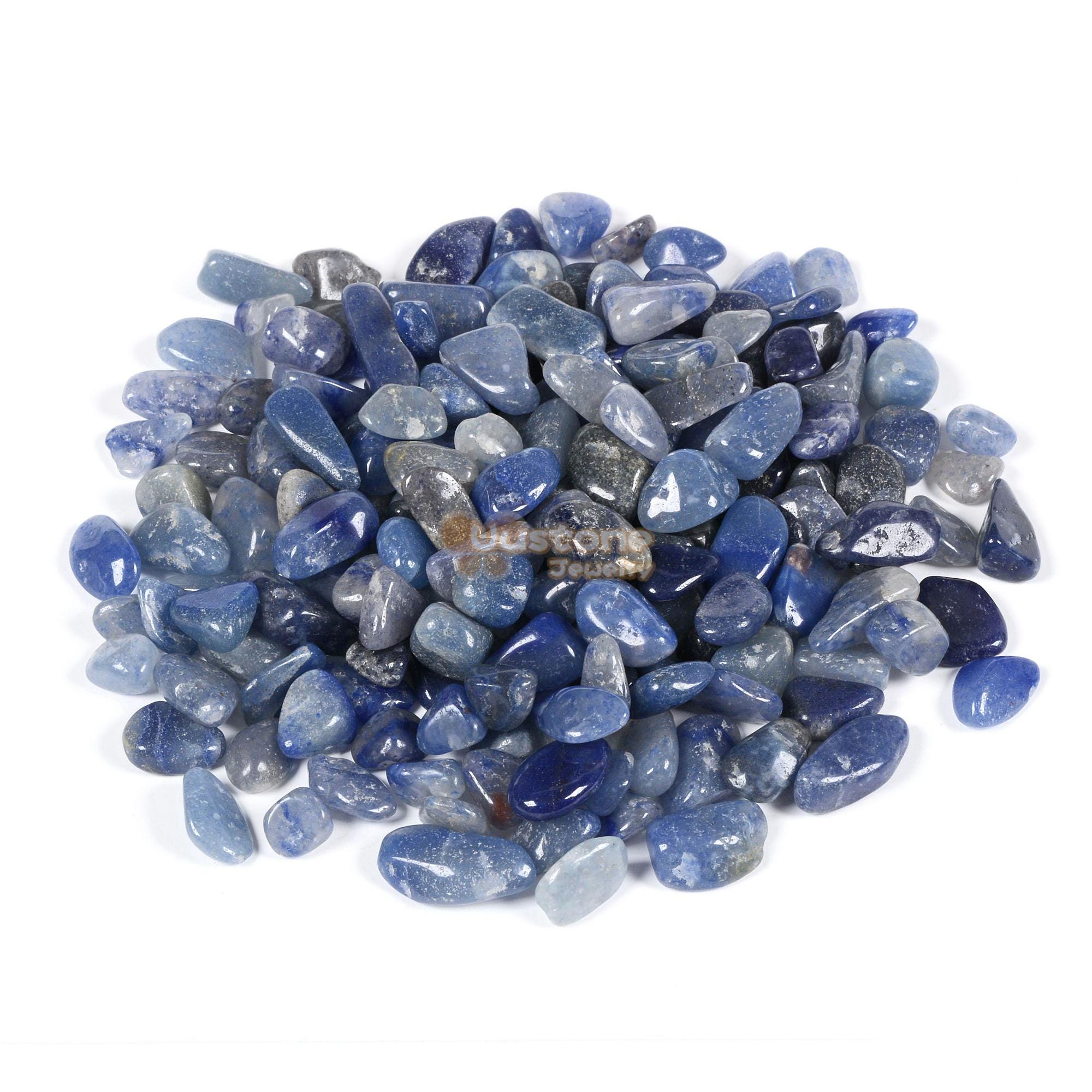 100 Grams Blue Aventurine Chips Crushed Tumbled Stone Crystal Healing Embellishments