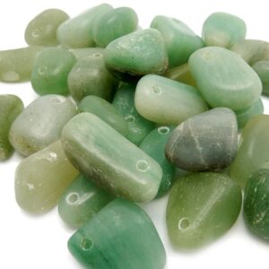 Tumbled Green Aventurine Bead – Side Drilled Stone (26-32mm) Tumbled Green Aventurine Bead – Side Drilled Stone (26-32mm)
