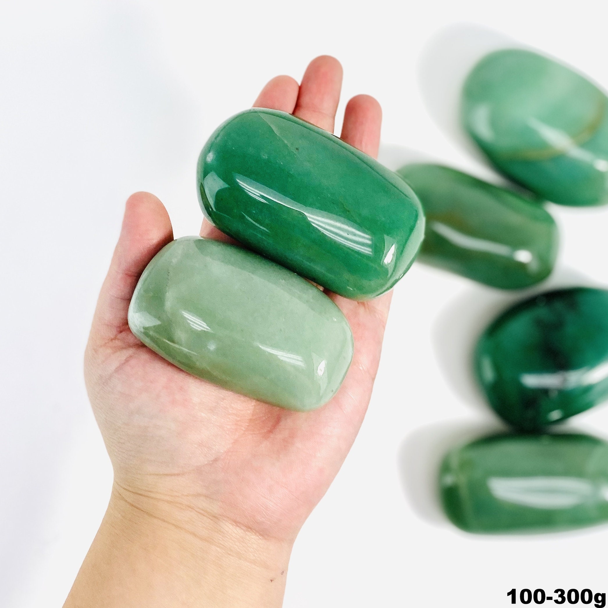 Green Aventurine Large Tumbled Stones - By Weight (of1-s33)