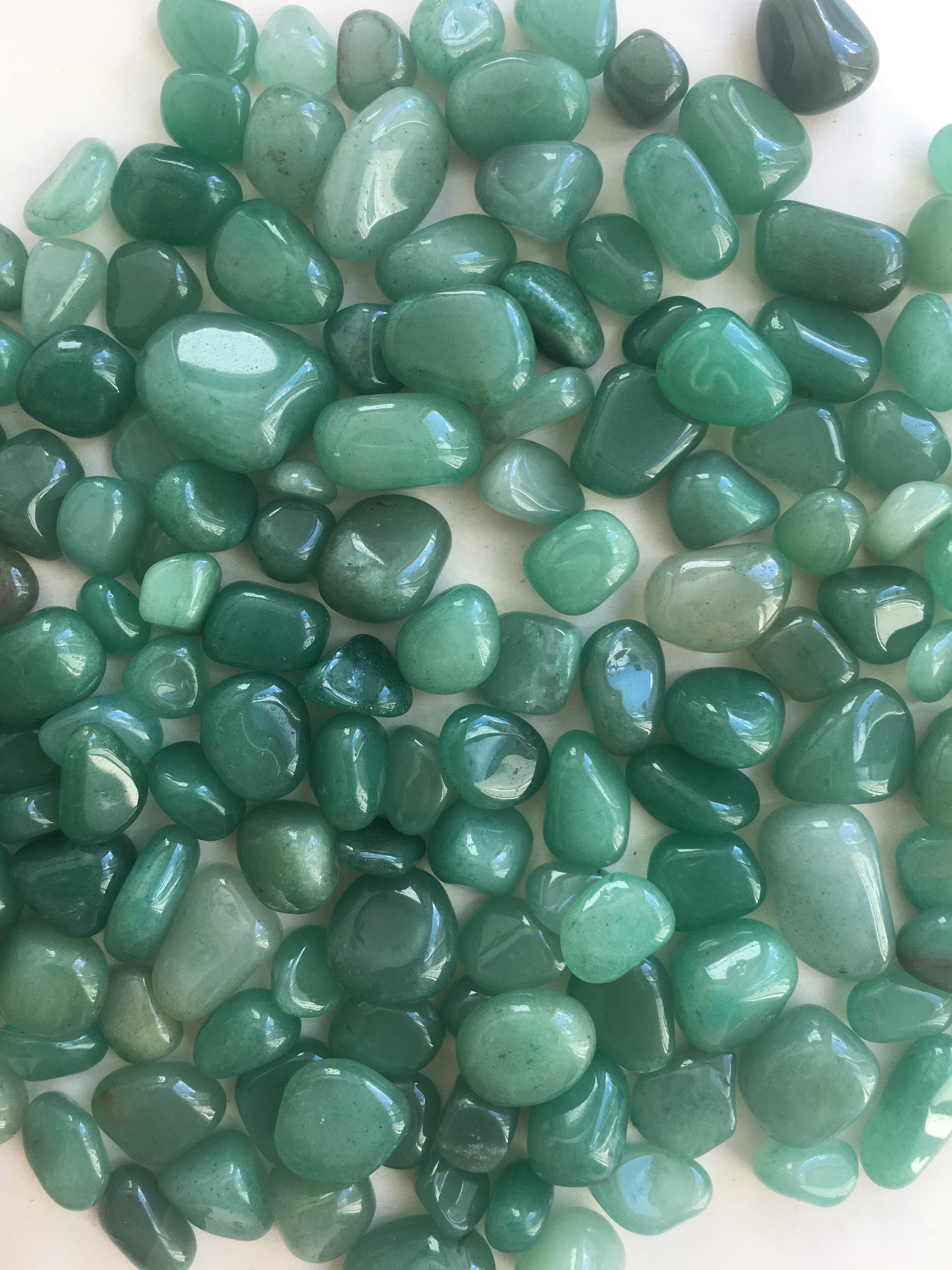 Mini Green Aventurine Tumbled Stone, Stone Of Opportunity