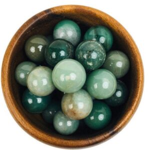 Green Aventurine Sphere: Tumbled Polished Crystal Ball (10-15mm)