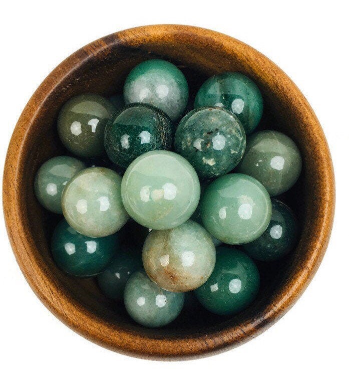 Green Aventurine Sphere: Tumbled Polished Crystal Ball (10-15mm)