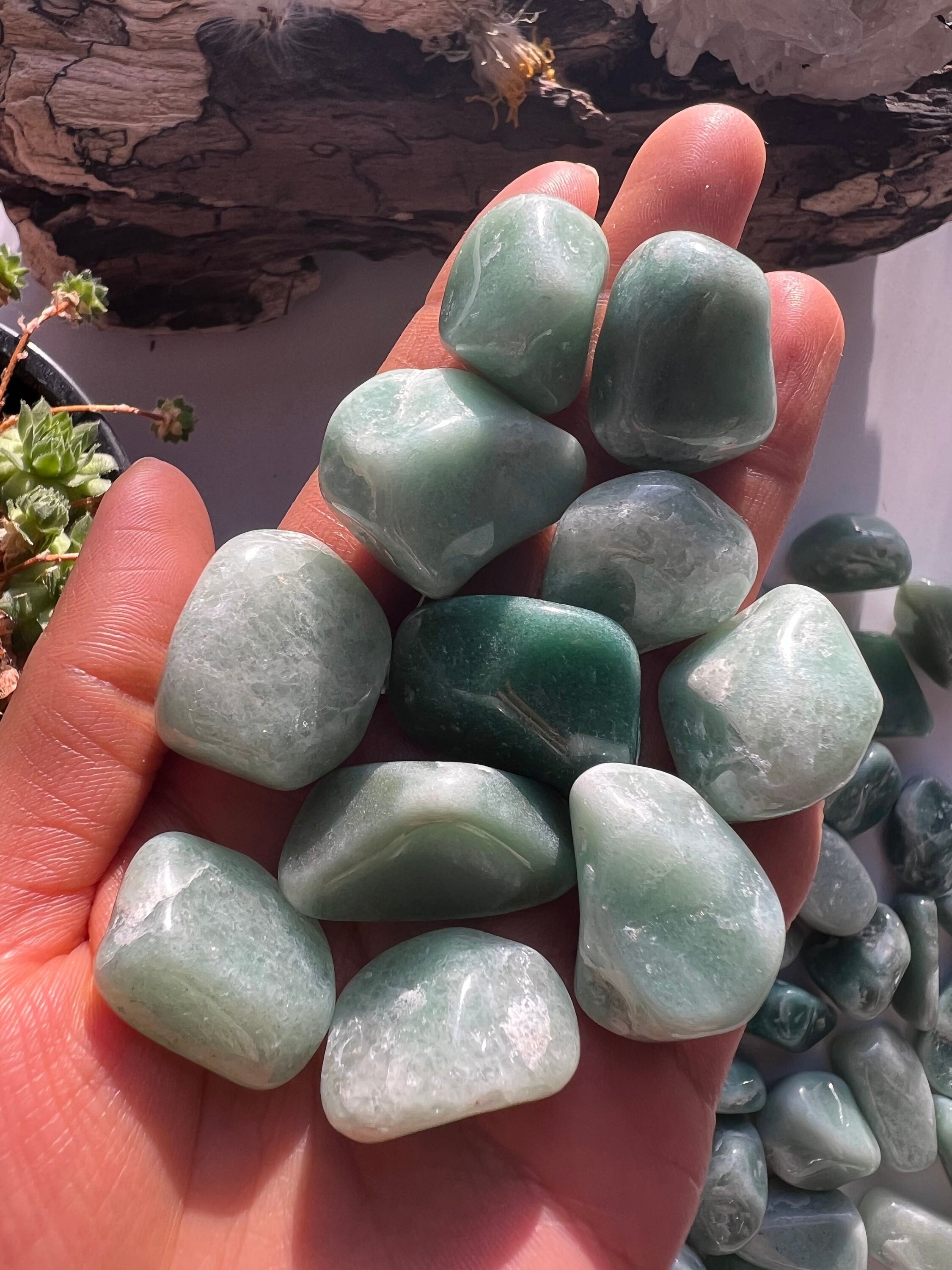 Green Aventurine Tumbled Stone, Stone Of Opportunity