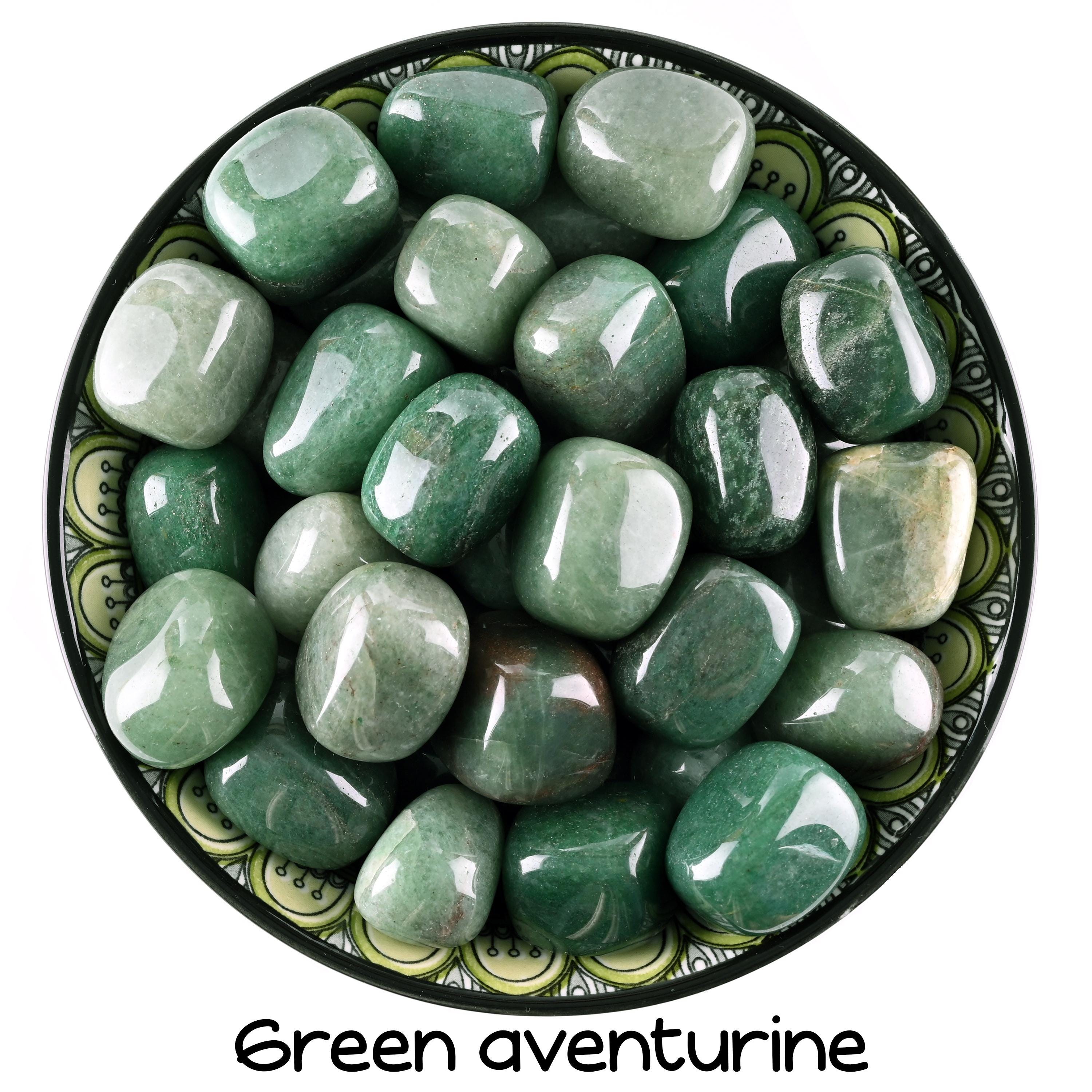 Green Aventurine Tumbled Stone, Polished Luck Crystal, Abundance And Altar Ritual Gem