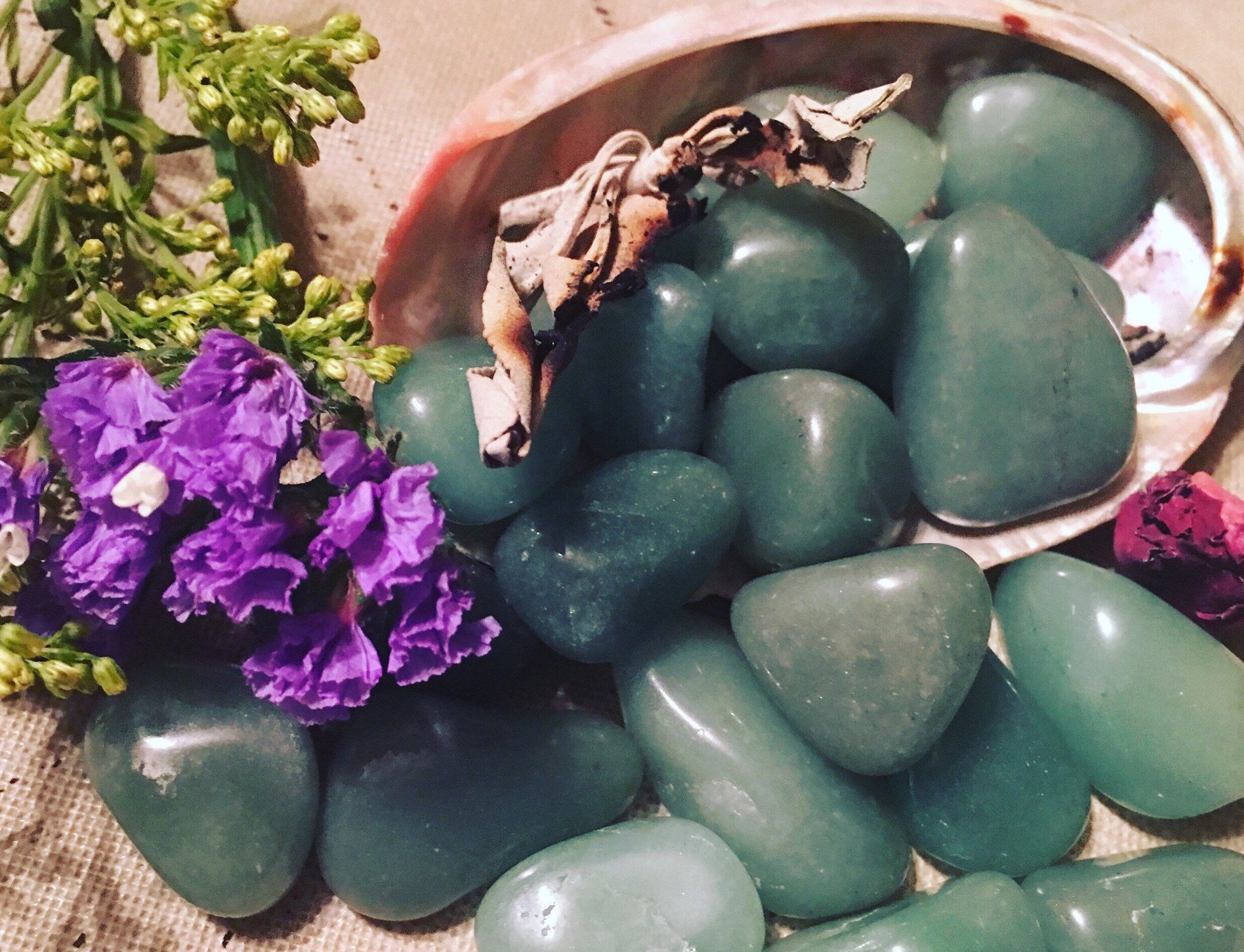 Green Aventurine, Green Aventurine Tumble, Qty. 5
