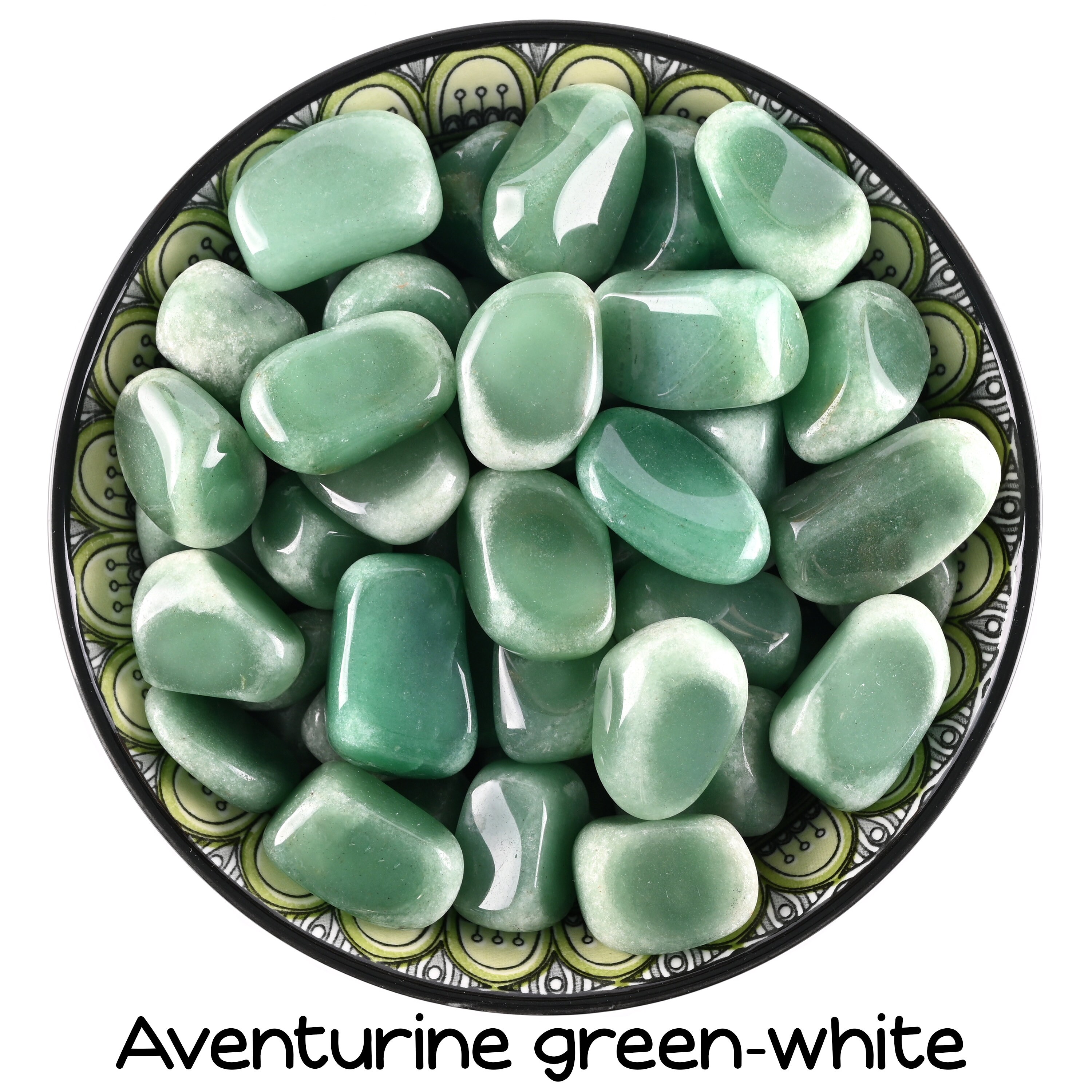 Green White Aventurine Tumbled Stone, Gift For Crystal Lovers, Natural Green Healing Gemstone