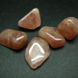 Lot Of 5 Natural Red Aventurine Tumbled Stones From Brazil Lot Of 5 Natural Red Aventurine Tumbled Stones From Brazil