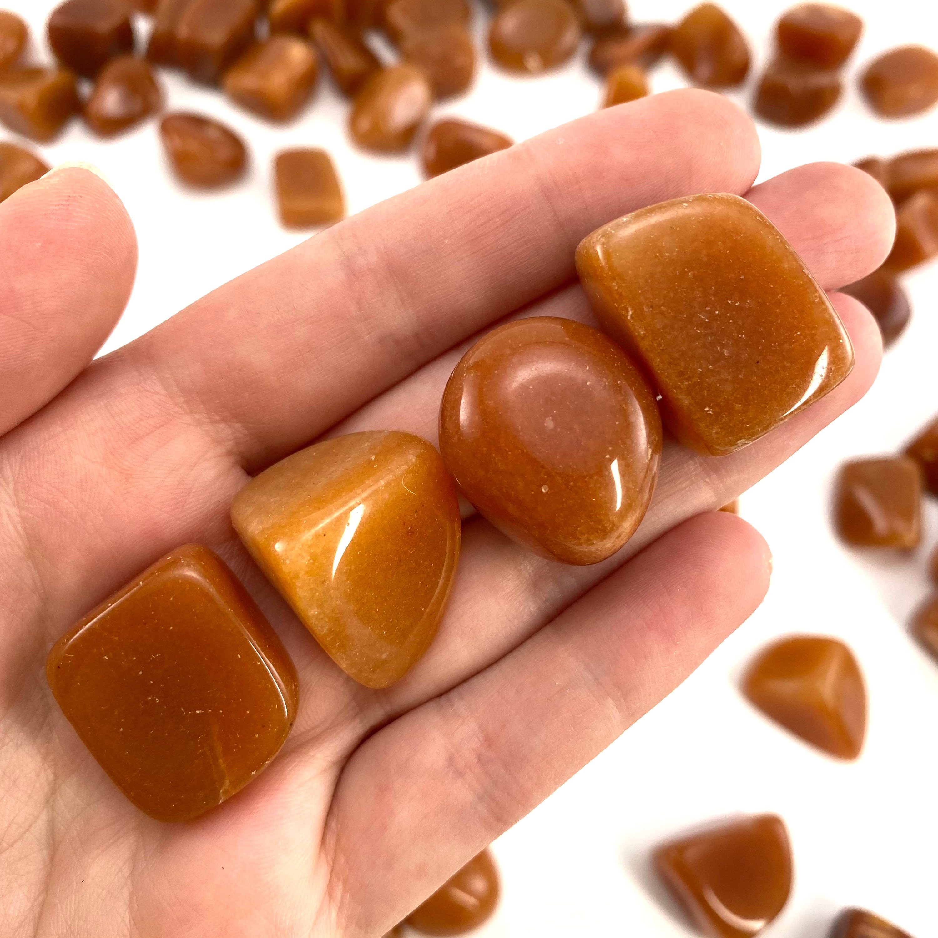 Orange Aventurine Tumbled Stone | Polished Crystal Pocket Worry Stone (sacral Chakra)