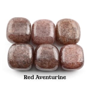 Red Aventurine Tumbled Stone, Polished Warm Crystal, Vitality And Confidence Gemstone Red Aventurine Tumbled Stone, Polished Warm Crystal, Vitality And Confidence Gemstone