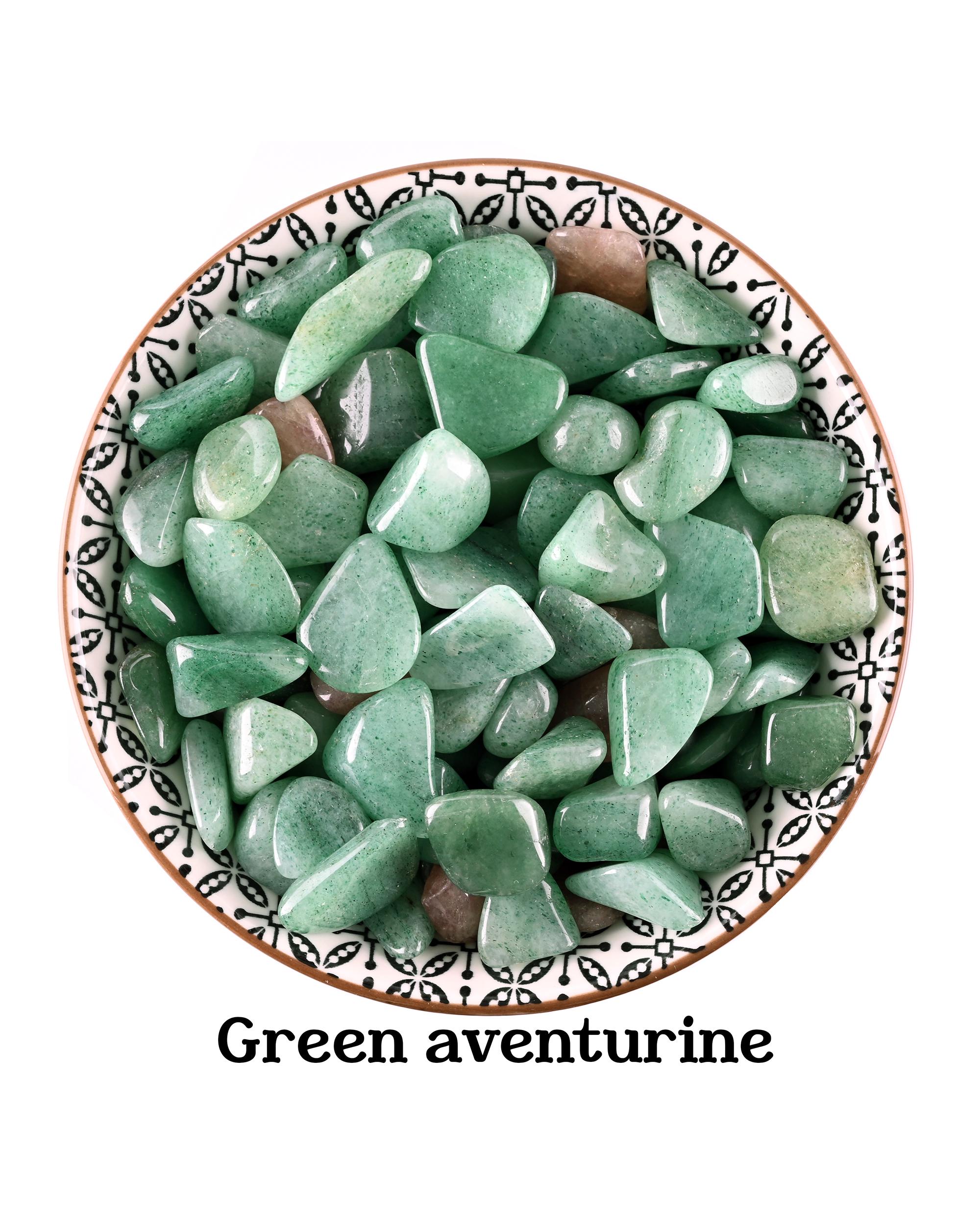 Set Of 10 Green Aventurine Tumbled Stones, Green Aventurine, Tumbled Crystals, Zodiac Signs Taurus, Virgo, Capricorn, Cancer, Pisces, Gifts
