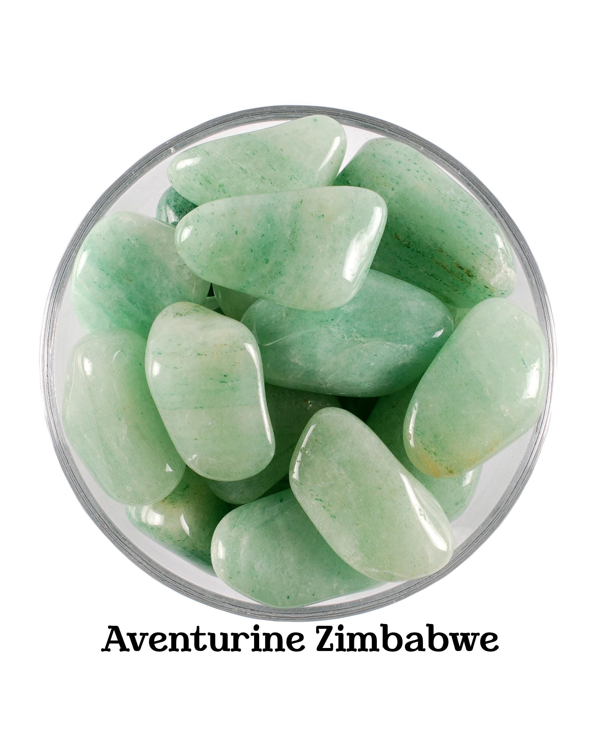 Aventurine Zimbabwe Tumbled Stone, Rare African Gemstone, Natural Green Prosperity Crystal