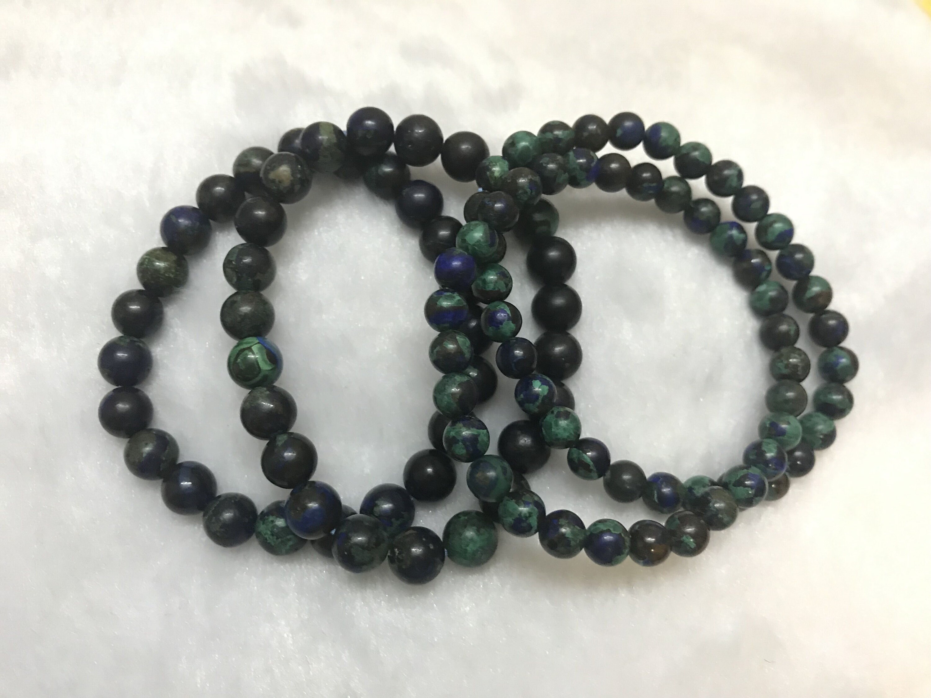 Genuine Azurite 6mm - 8mm Round Natural Gemstone Beads Finished Jewelry Bracelet Supply - 1piece Genuine Azurite 6mm - 8mm Round Natural Gemstone Beads Finished Jewelry Bracelet Supply - 1piece