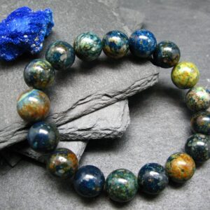 Azurite Genuine Bracelet ~ 7 Inches ~ 12mm Round Beads
