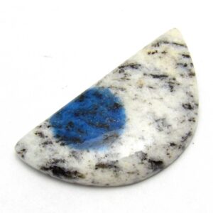 K2 Azurite Cabochon Granite Teal Aqua Blue White Natural Jewelry Designer Crystal Rare Unique Royal Fashion Jewelry Semi Precious Gemstone