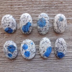 K2 Azurite Cabochon Oval Shape, Natural Blue Raindrop Azurite Granite Gemstone, Rare K2 Azurite For Jewelry Making Pendant