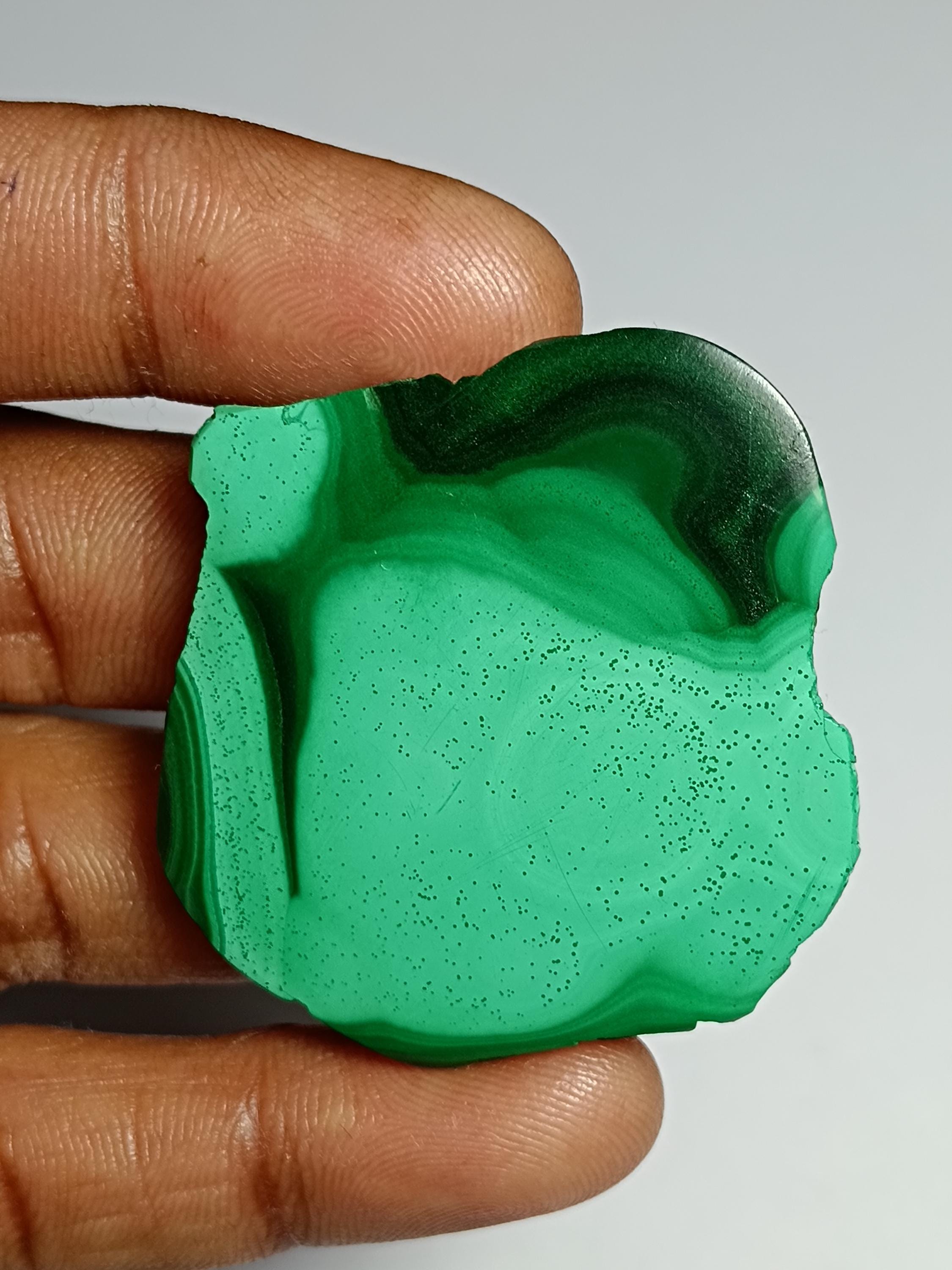Azurite Malachite Slice Cabochon, Loose Gemstone ( 111cts. 45x43mm. ) Azurite Malachite Slice Cabochon, Loose Gemstone ( 111cts. 45x43mm. )