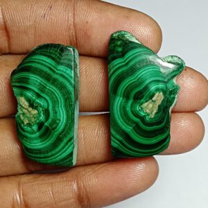 Azurite Malachite Slice Lot Cabochon, Loose Gemstone 112 Cts. 2 Pcs.