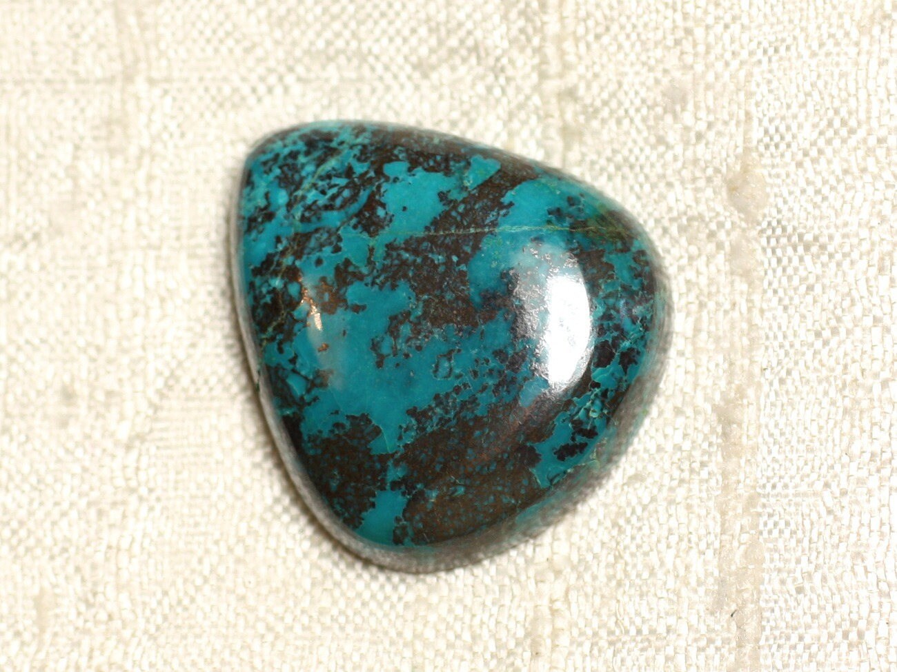 N11 - Cabochon Pierre Semi Précieuse - Azurite Goutte 30x26mm - 4558550079343 N11 - Cabochon Pierre Semi Précieuse - Azurite Goutte 30x26mm - 4558550079343