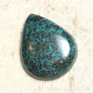 N14 - Cabochon Pierre Semi Précieuse - Azurite Goutte 28x23mm - 4558550079374