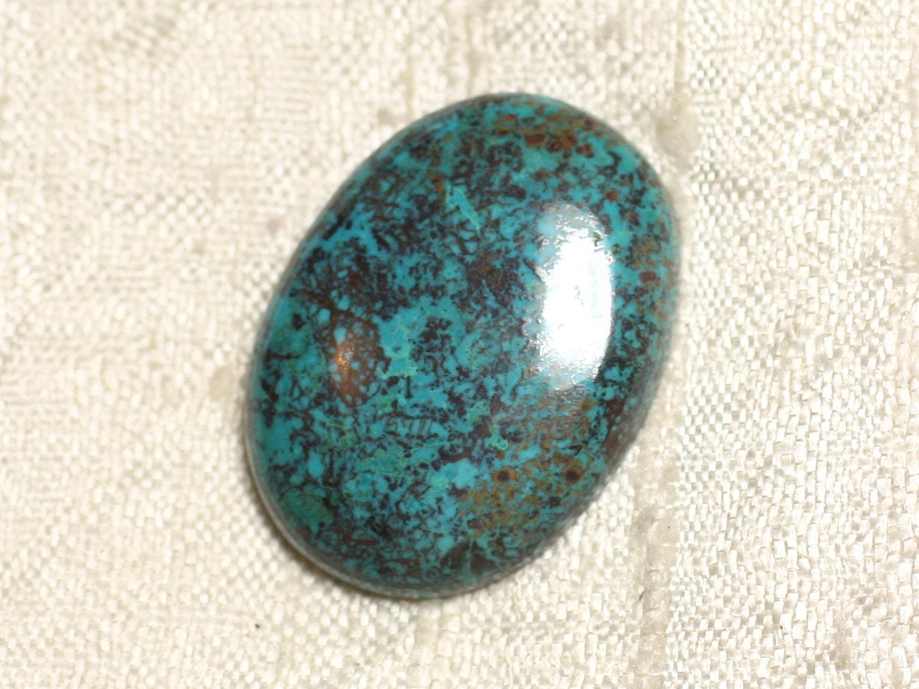 N18 - Cabochon Pierre Semi Précieuse - Azurite Ovale 28x21mm - 4558550079411 N18 - Cabochon Pierre Semi Précieuse - Azurite Ovale 28x21mm - 4558550079411