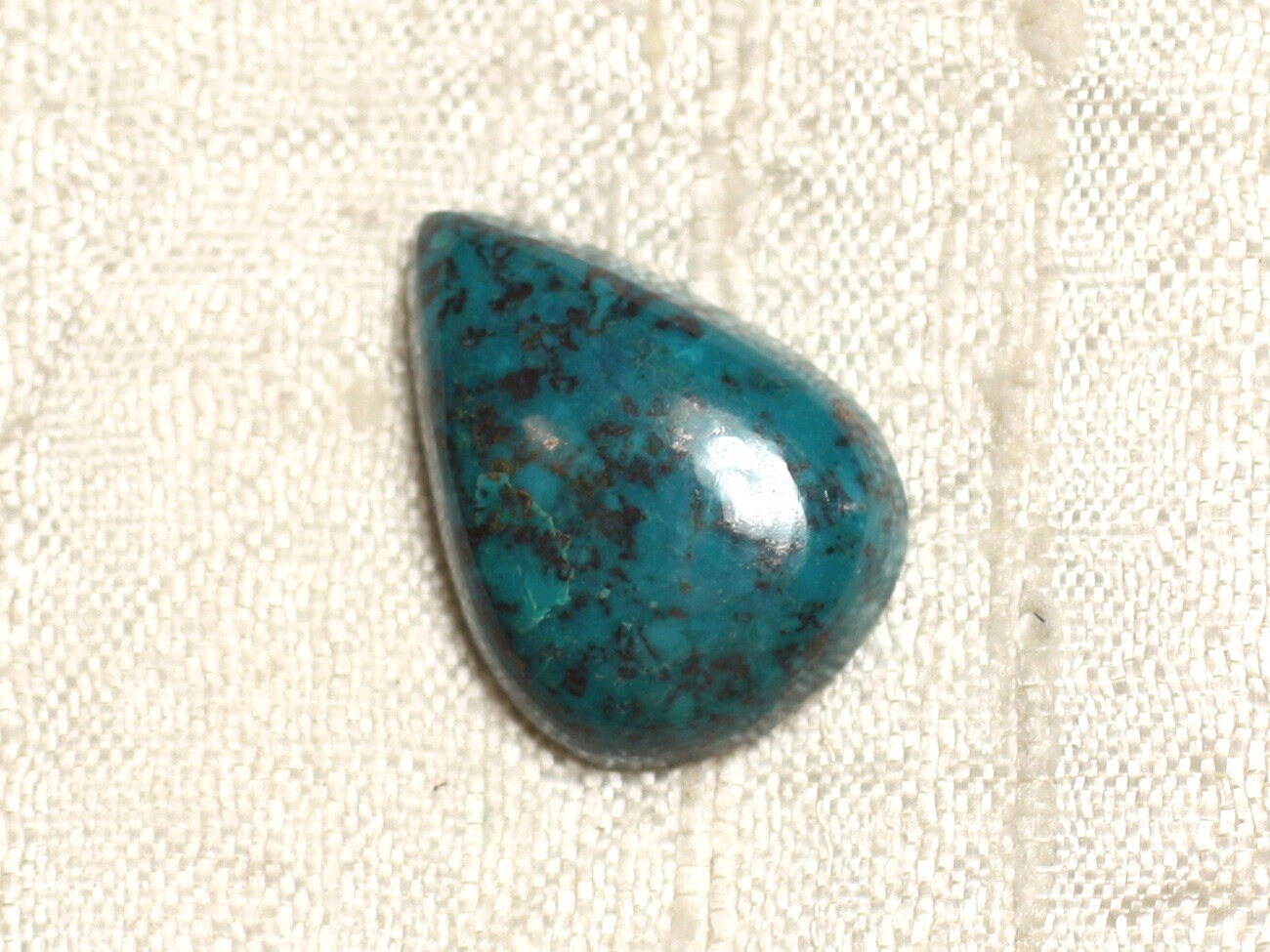 N3 - Cabochon Pierre Semi Précieuse - Azurite Goutte 22x16mm - 4558550079268