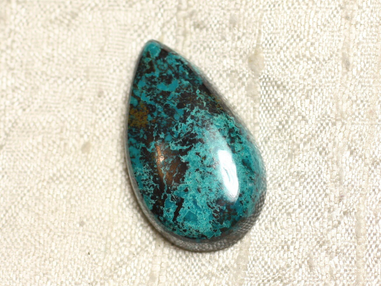 N5 - Cabochon Pierre Semi Précieuse - Azurite Goutte 32x19mm - 4558550079282