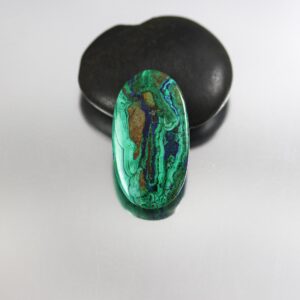 Oval Azurite Malachite Cabochon (32 X 18mm, Undrilled)