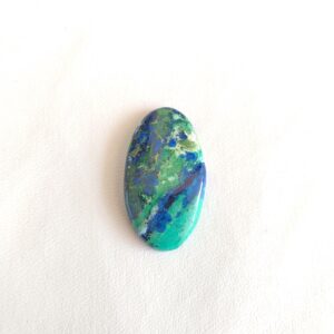 Oval Azurite Malachite Cabochon - Handmade Gemstone, 45.4 Carat