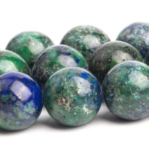 11-12MM Azurite Beads Grade AB Gemstone Full Strand Nugget Round Loose Beads 15.5" (120144-530)