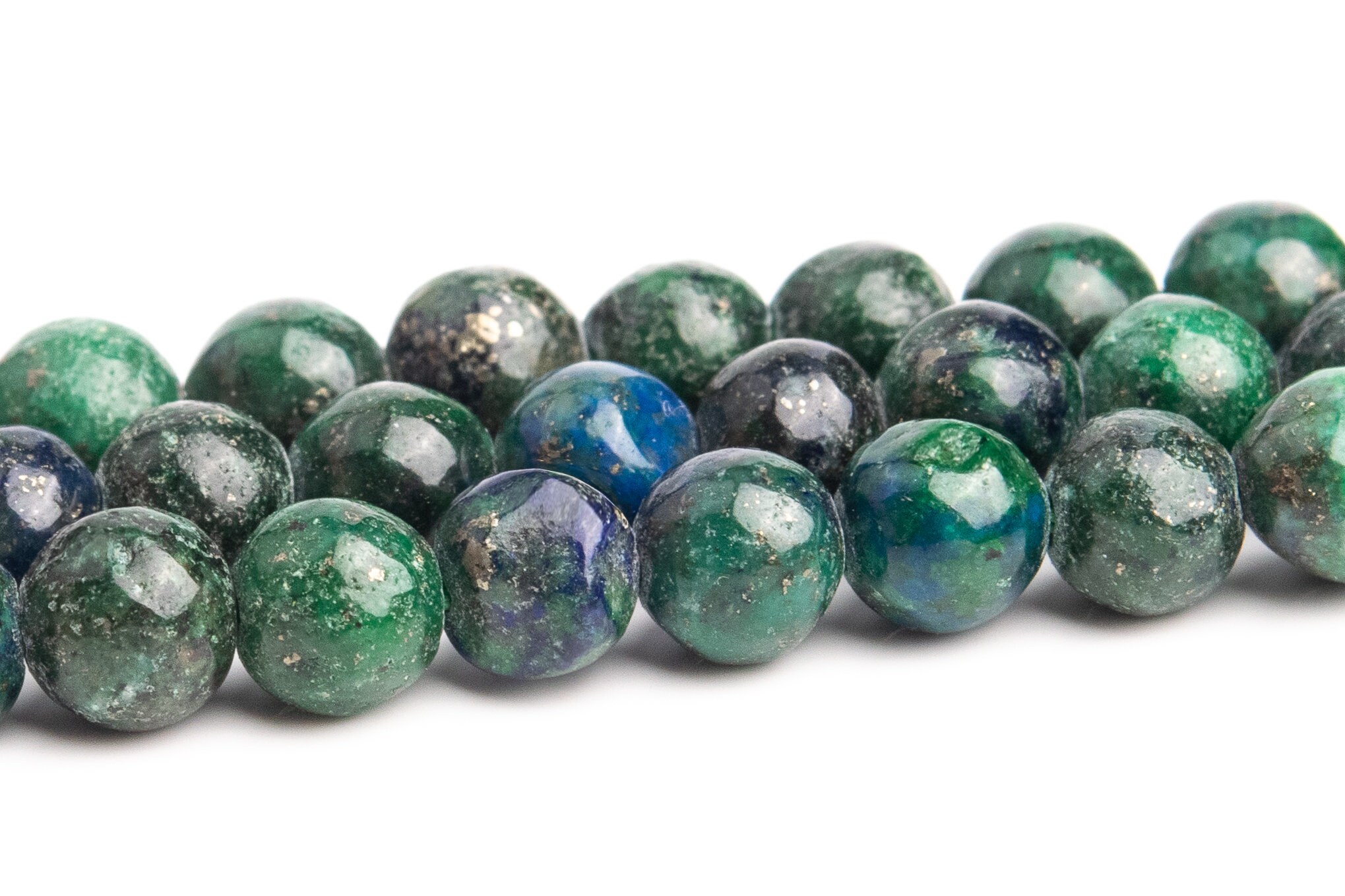 4mm Azurite Beads Grade Ab Gemstone Nugget Round Loose Beads 15" / 7.5" Bulk Lot Options (120130) 4mm Azurite Beads Grade Ab Gemstone Nugget Round Loose Beads 15" / 7.5" Bulk Lot Options (120130)