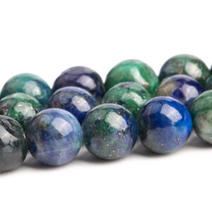 6-7MM Azurite Beads Grade AB Gemstone Nugget Round Loose Beads 15" / 7.5" Bulk Lot Options (120133)