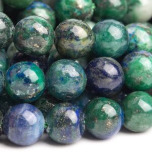 Azurite Gemstone Beads 6MM Green & Blue Nugget Round Loose Beads (120132)