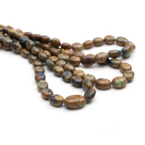Azurite Malachite Smooth Tumble Beads | 7x8 Mm To 13x16.5 Mm | Azurite Malachite Jewelry | 8 Inch/ 18 Inch Full Strand | Price Per Strand