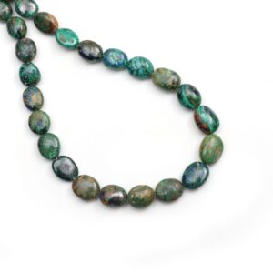Azurite Malachite Smooth Tumble Beads | 5x6 Mm To 8.5x11 Mm | Azurite Malachite Jewelry | 18 Inch Full Strand | Price Per Strand
