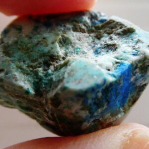 Raw malachite azurite 28mm undrilled- 8g gemstone-1 pc- jewelry making- craft collector item